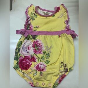 Matilda Jane Yellow and Pink Floral One Piece Bodysuit